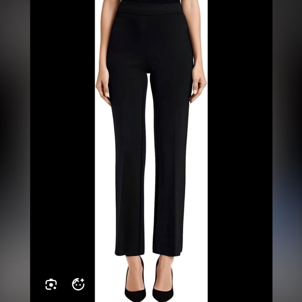Anne Klein Classic Black Straight Leg Pants